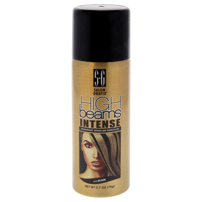 High Beams Intense Temporary Spray - 20 Black by Salon Grafix for Unisex - 2.7 oz Hair Color, NA, hi-res image number null