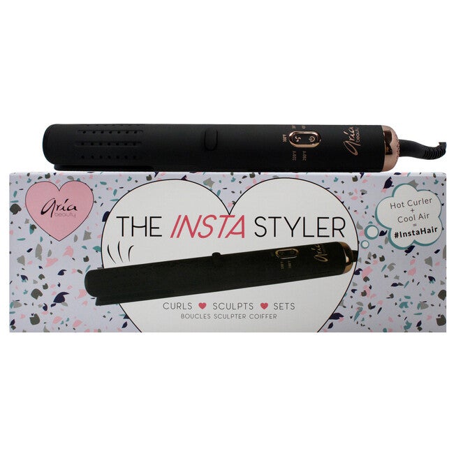 Insta Styler Ceramic Hair Curler - Black by Aria Beauty for Women - 1 Pc Curling Iron, NA, hi-res image number null