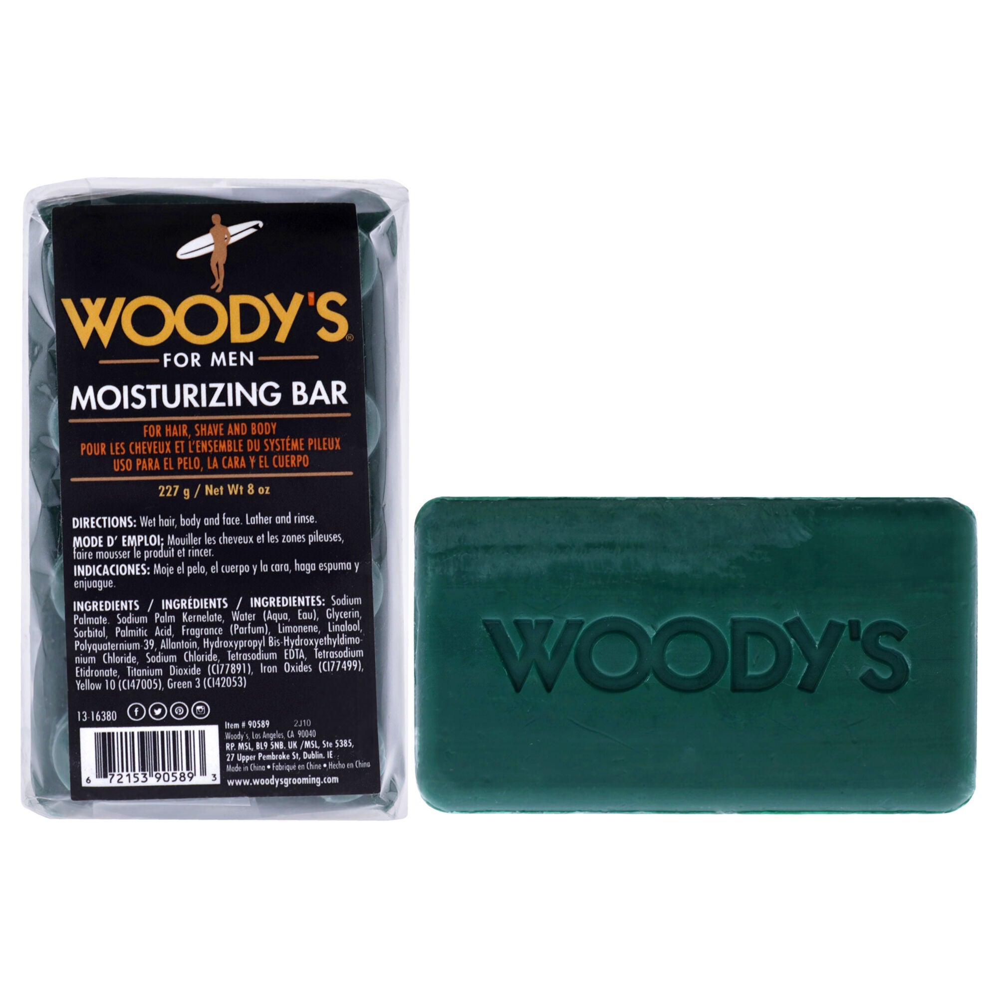 Moisturizing Body Bar by Woodys for Unisex - 8 oz Soap, See Description, hi-res image number 0