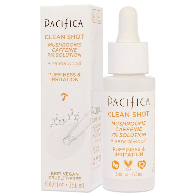 Clean Shot Mushrooms and Caffeine 7 Percent by Pacifica for Unisex - 0.80 oz Serum, , alternate image number null