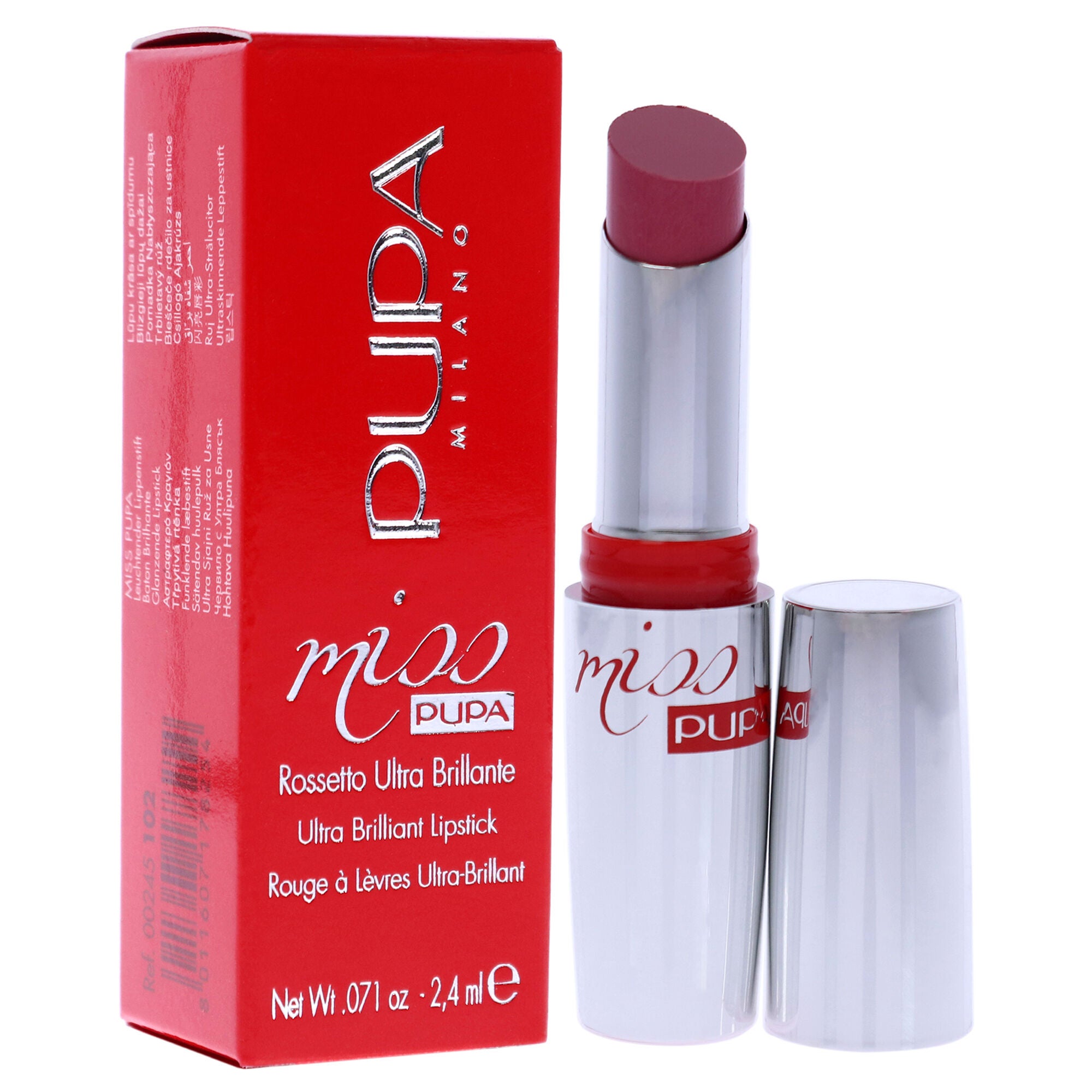 Miss Pupa Ultra Brilliant Lipstick - 102 Candy Nude by Pupa Milano for Women - 0.071 oz Lipstick, See Description, alternate image number 1