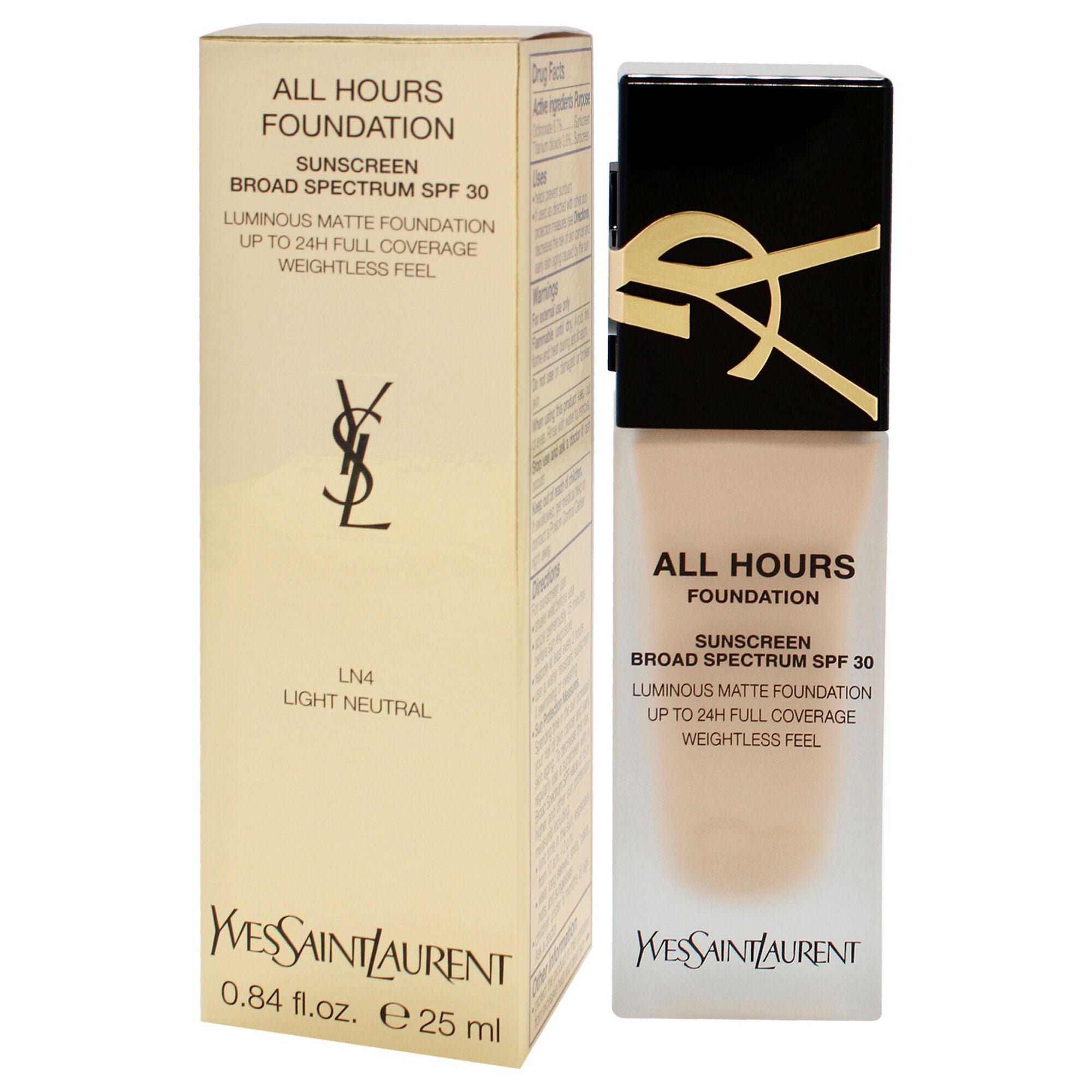 All Hours Foundation SPF 30 - LN4 Light Neutral by Yves Saint Laurent for Women - 0.84 oz Foundation, See Description, alternate image number 3
