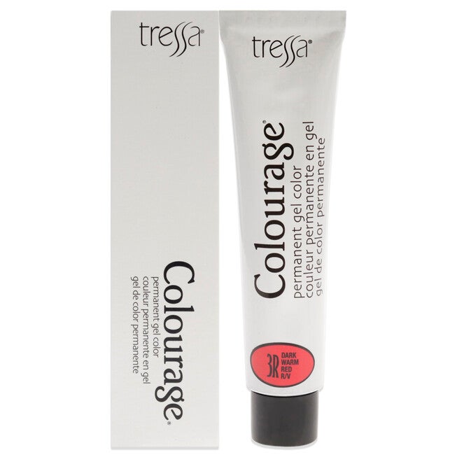 Colourage Permanent Gel Color - 3R Dark Warm Red by Tressa for Unisex - 2 oz Hair Color, NA, hi-res image number null