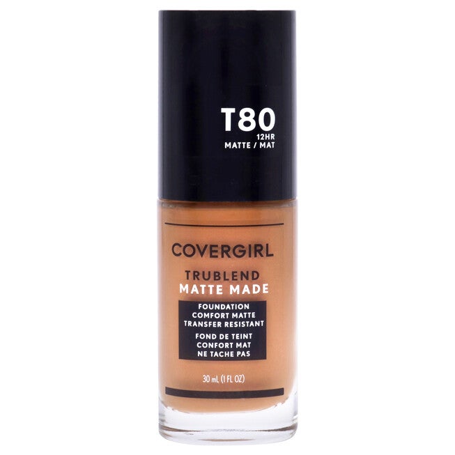 TruBlend Matte Made Liquid Foundation - T80 Toasted Caramel by CoverGirl for Women - 1 oz Foundation, NA, hi-res image number null