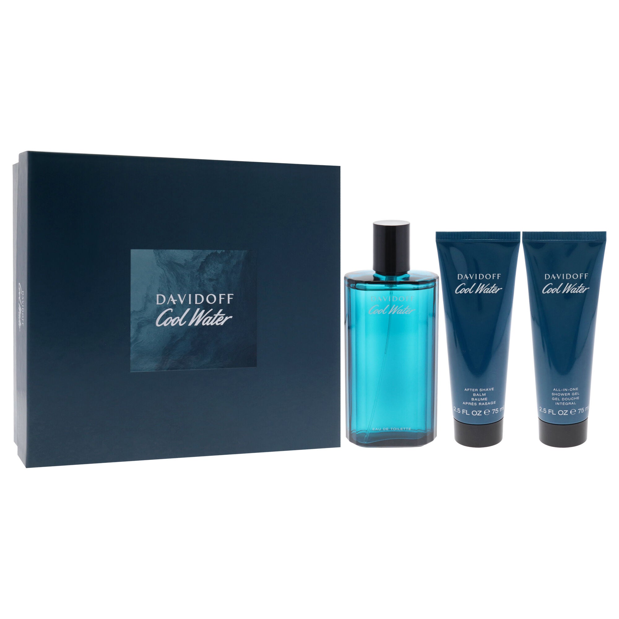 Cool Water by Davidoff for Men - 3 Pc Gift Set 4.2oz EDT Spray, 2.5oz Shower Gel, 2.5oz After Shave Balm, See Description, alternate image number 2