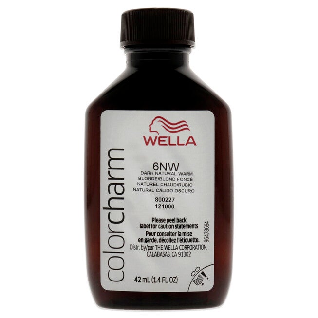 Color Charm Permanent Liquid Hair Color - 6NW Dark Natural Warm Blonde by Wella for Unisex - 1.42 oz Hair Color, NA, alternate image number null