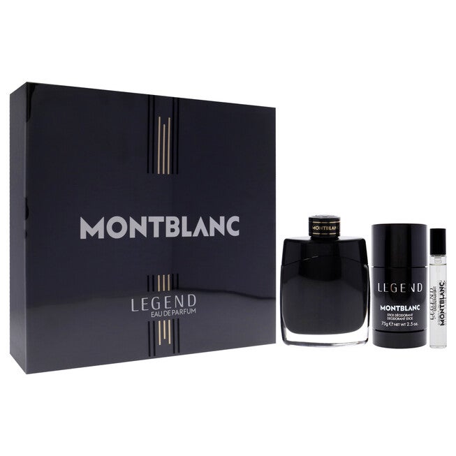 Mont Blanc Legend by Mont Blanc for Men - 3 Pc Gift Set 3.3oz EDP Spray, 0.25oz EDP Spray, 2.5oz Deodorant Stick, NA, alternate image number null