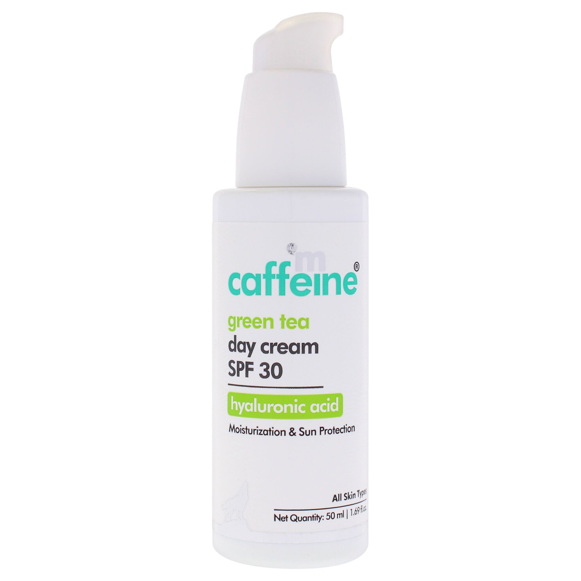Green Tea Day Cream Hyaluronic Acid SPF 30 by mCaffeine for Unisex - 1.69 oz Cream, See Description, hi-res image number 0