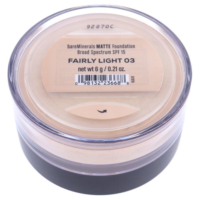 Matte Foundation SPF 15 - 03 Fairly Light by bareMinerals for Women - 0.21 oz Foundation, , alternate image number 2