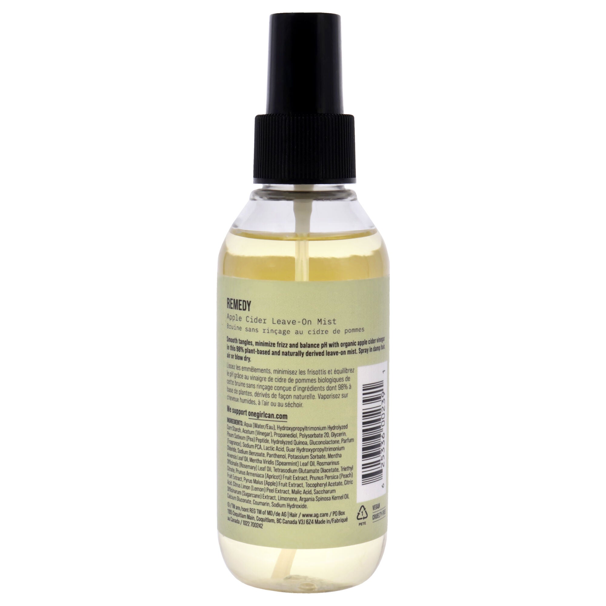 Remedy Apple Cider Vinegar Leave On Mist by AG Hair Cosmetics for Unisex - 5 oz Mist, , alternate image number 2