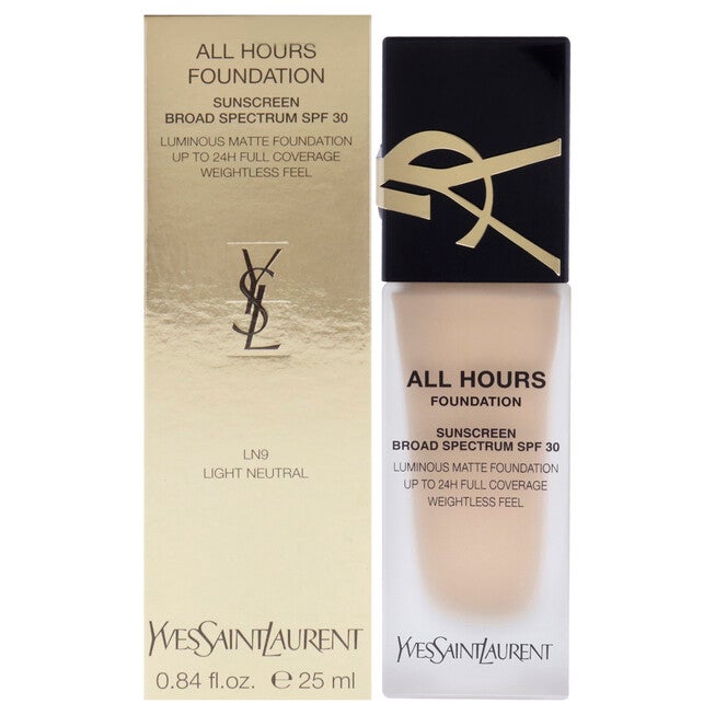 All Hours Foundation SPF 30 - LN9 Light Neutral by Yves Saint Laurent for Women - 0.84 oz Foundation, See Description, hi-res image number 0