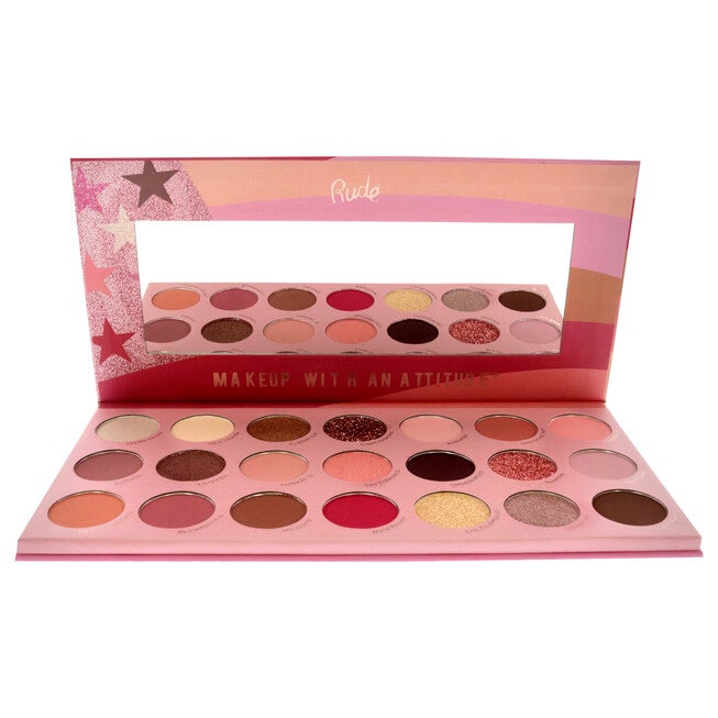 United Pinky Nudes - 21 Pressed Pigment and Shadows Palette by Rude Cosmetics for Women - 0.74 oz Eye Shadow, , alternate image number null