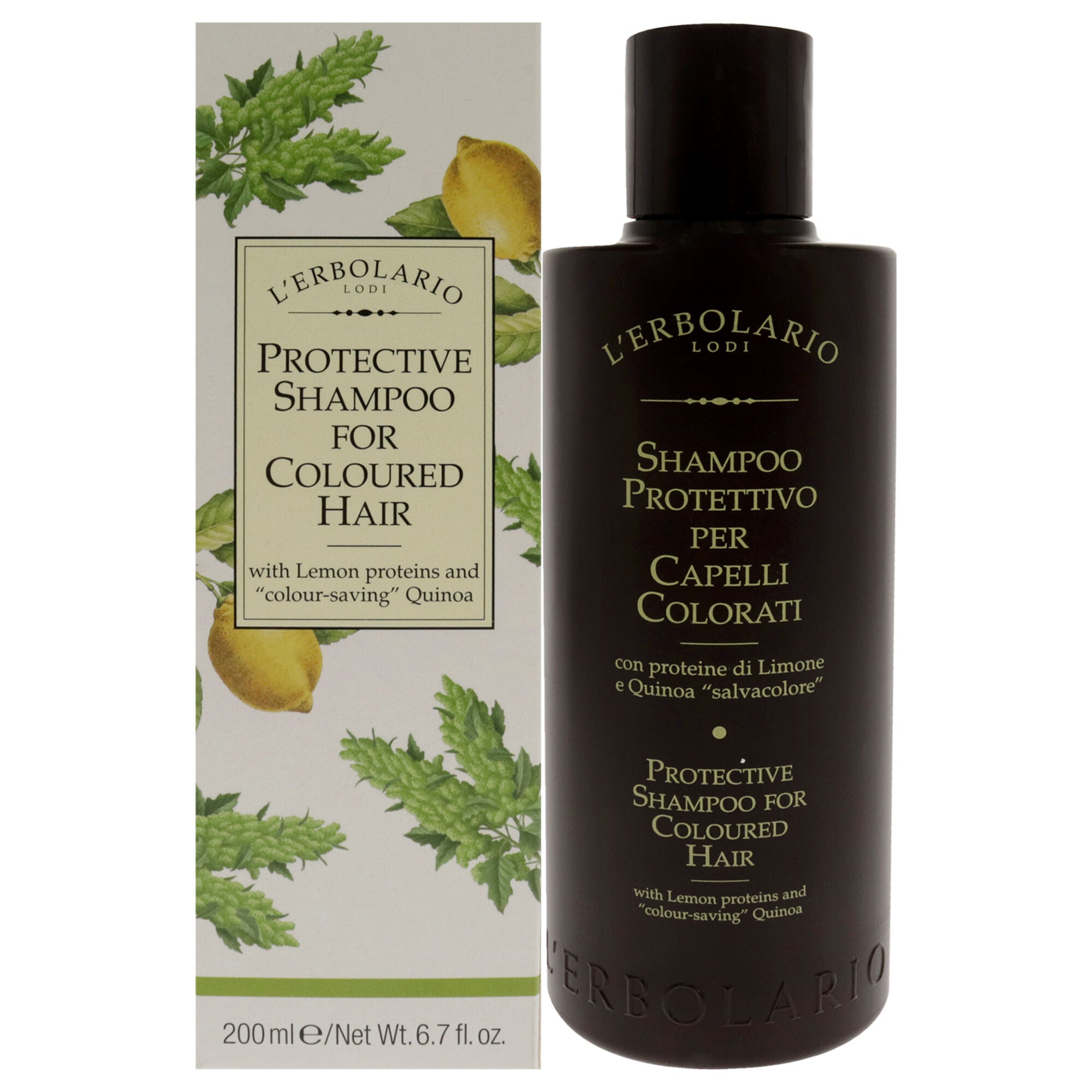 Protective Shampoo for Coloured Hair by LErbolario for Unisex - 6.7 oz Shampoo, See Description, hi-res image number 0