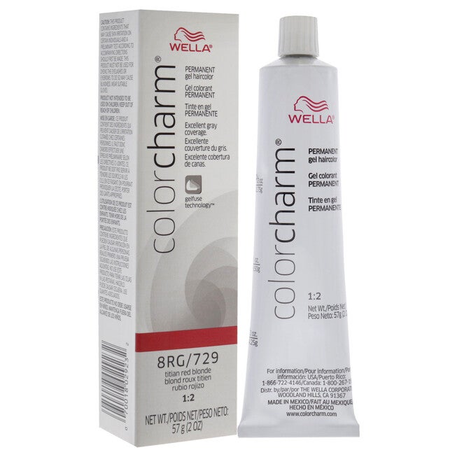 Color Charm Permanent Hair Color Gel - 8RG 729 Titan Red Blonde by Wella for Unisex - 2 oz Hair Color, See Description, alternate image number null