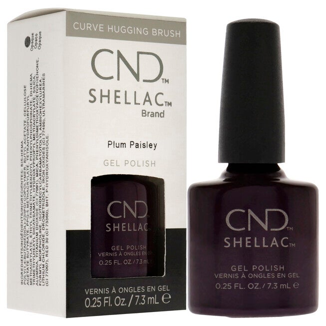 Shellac Nail Color - Plum Paisley by CND for Women - 0.25 oz Nail Polish, , alternate image number null