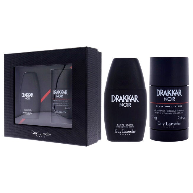 Drakkar Noir by Guy Laroche for Men - 2 Pc Gift Set 1oz EDT Spray, 2.6oz Deodorant Stick, NA, alternate image number null
