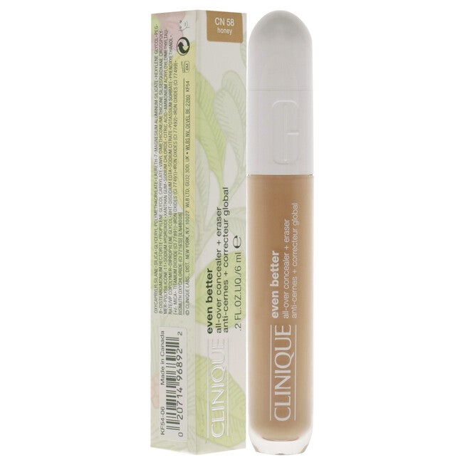 Even Better All-Over Concealer Plus Eraser - CN 58 Honey by Clinique for Women - 0.2 oz Concealer, NA, alternate image number null
