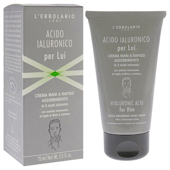 Hyaluronic Acid Quick-Absorbing Hand Cream by LErbolario for Men - 2.5 oz Cream, NA, alternate image number null