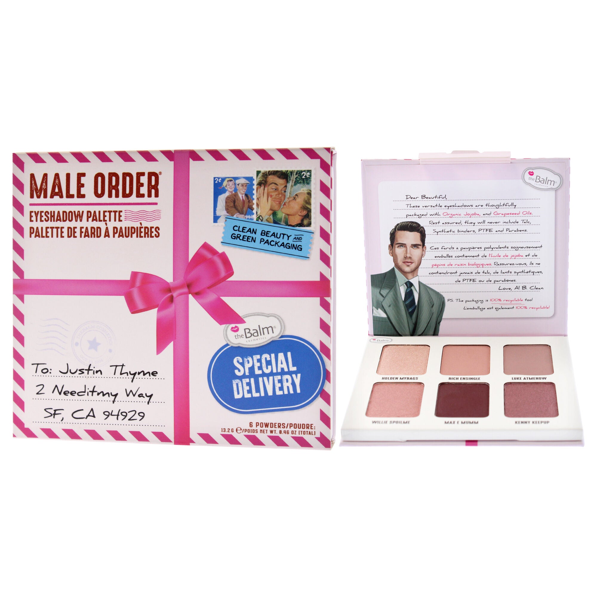 Male Order Eyeshadow Palette - Especial Delivery by the Balm for Women - 0.46 oz Eye Shadow, See Description, alternate image number 3