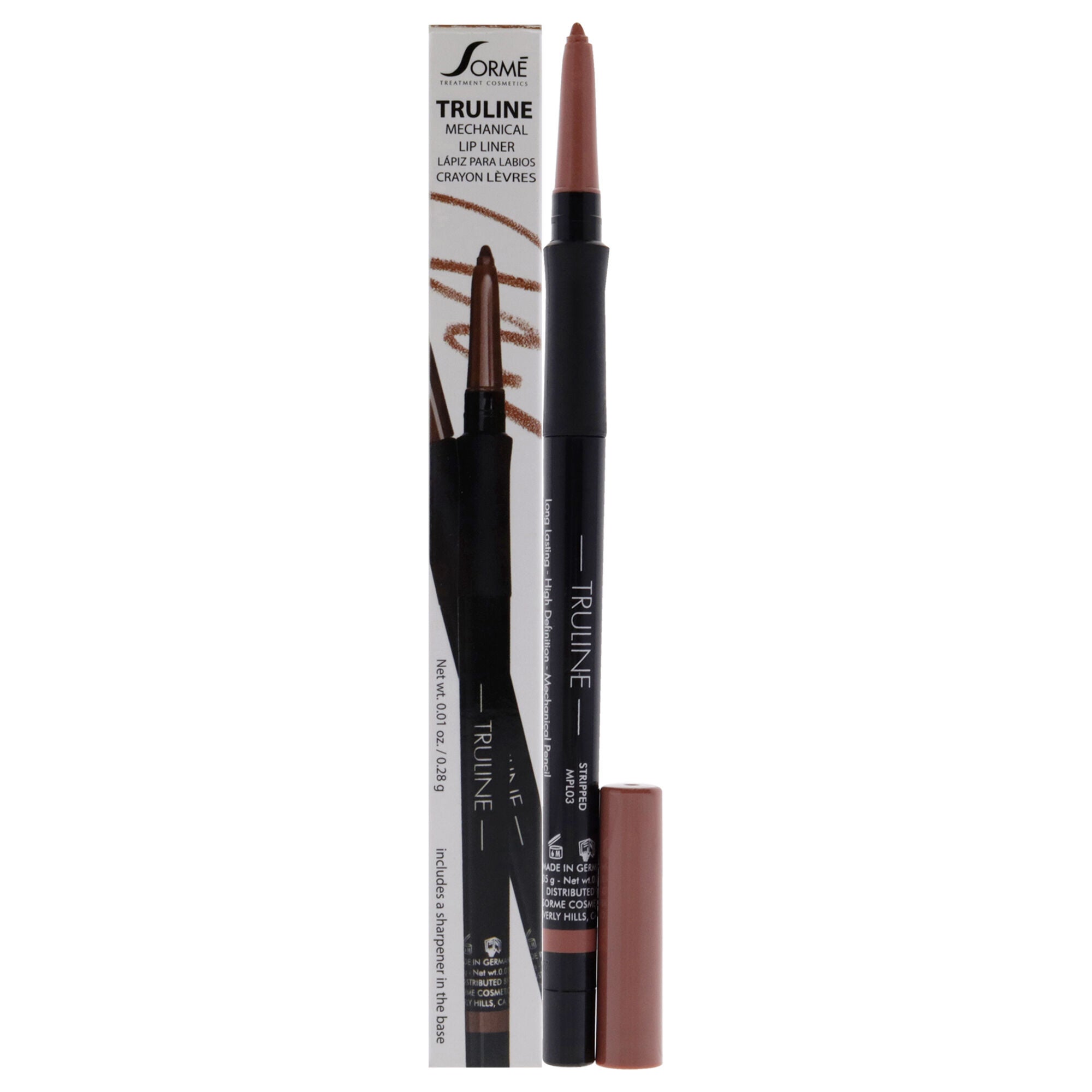 Truline Mechanical Lipliner - MPL03 Stripped by Sorme Cosmetics for Women - 0.01 oz Lipliner, See Description, hi-res image number 0