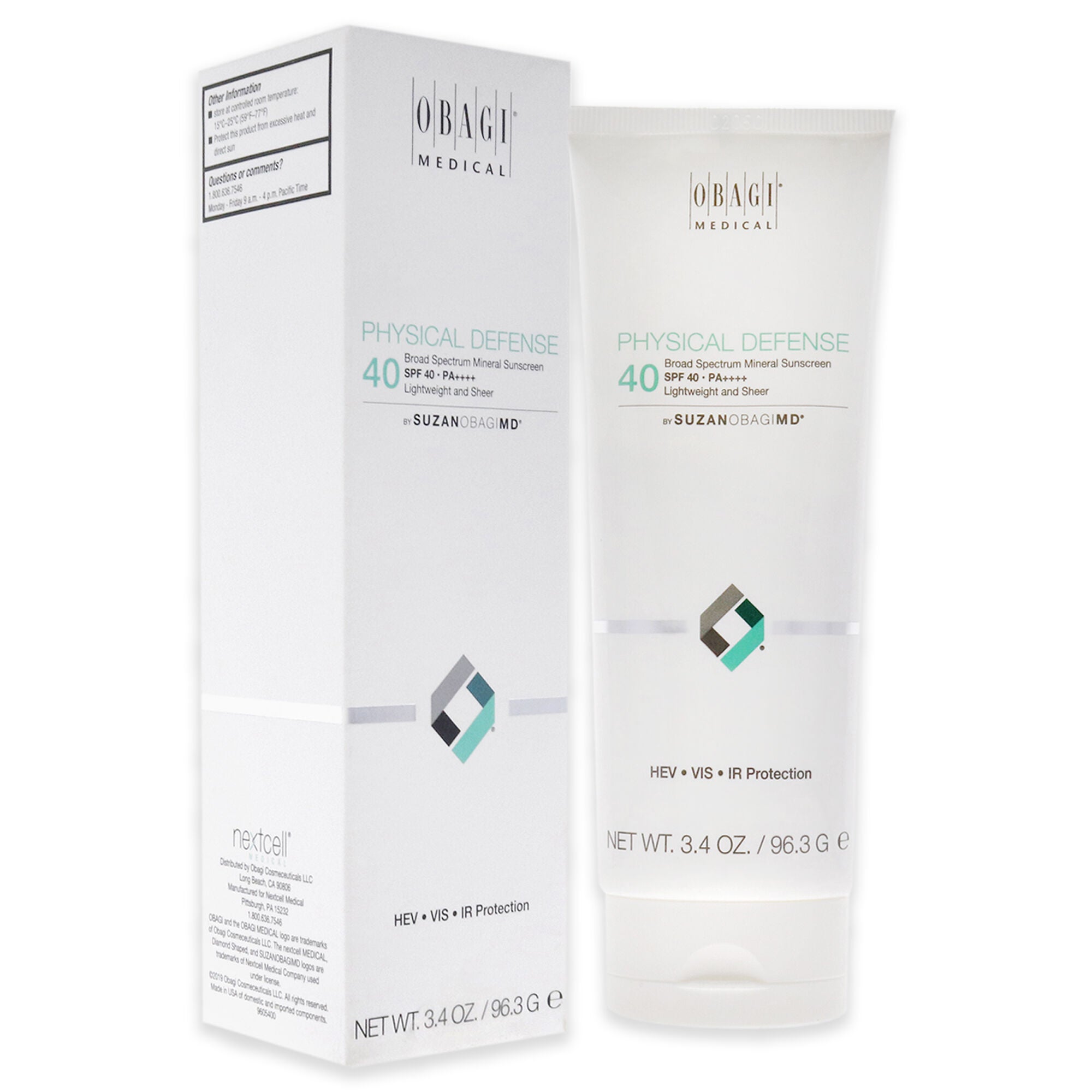 Physical Defense SPF 40 by Obagi for Unisex - 3.4 oz Sunscreen, See Description, alternate image number 1