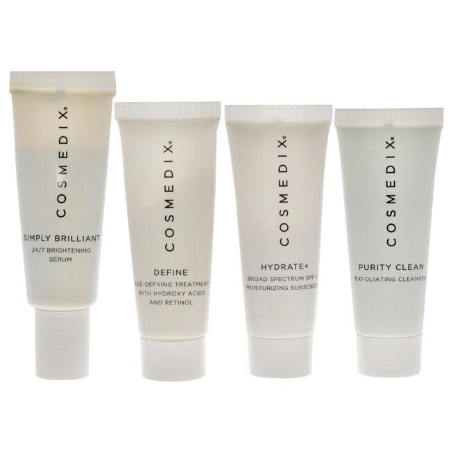 Treatment Prep Essentials Kit by Cosmedix for Unisex - 4 Pc 0.5oz Purity Clean, 0.5oz Simply Brilliant, 0.5oz Define, 0.5oz Hydrate Plus, NA, alternate image number null