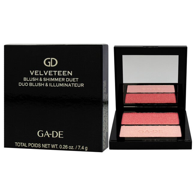 Velveteen Blush and Shimmer Duet - 56 Mix and Glow by GA-DE for Women - 0.26 oz Blush, See Description, alternate image number 3