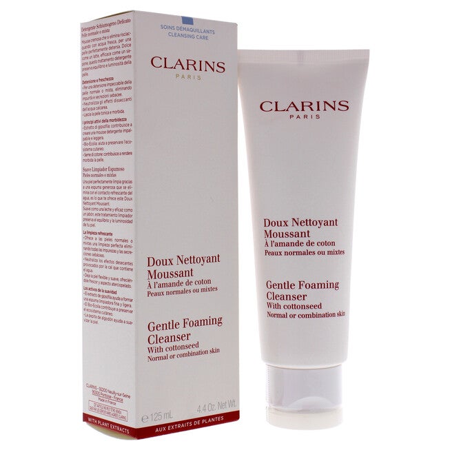 Gentle Foaming Cleanser With Cottonseed (Normal / Combination Skin by Clarins for Unisex - 4.4 oz Foaming Cleanser, NA, alternate image number null