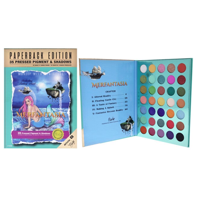 Merfantasia Eyeshadow Palette - Paperback Edition by Rude Cosmetics for Women - 0.74 oz Eye Shadow, , alternate image number null
