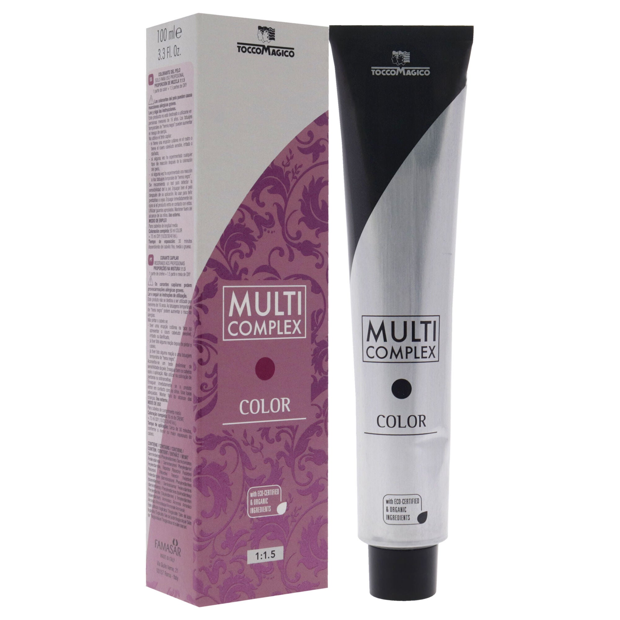 Multi Complex Permanet Hair Color - 8.444 Extra Intense Light Copper Blond by Tocco Magico for Unisex - 3.38 oz Hair Color, See Description, alternate image number 1