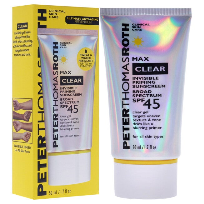 Clear Invisible Priming Sunscreen SPF 45 by Peter Thomas Roth for Unisex - 1.7 oz Sunscreen, NA, alternate image number null
