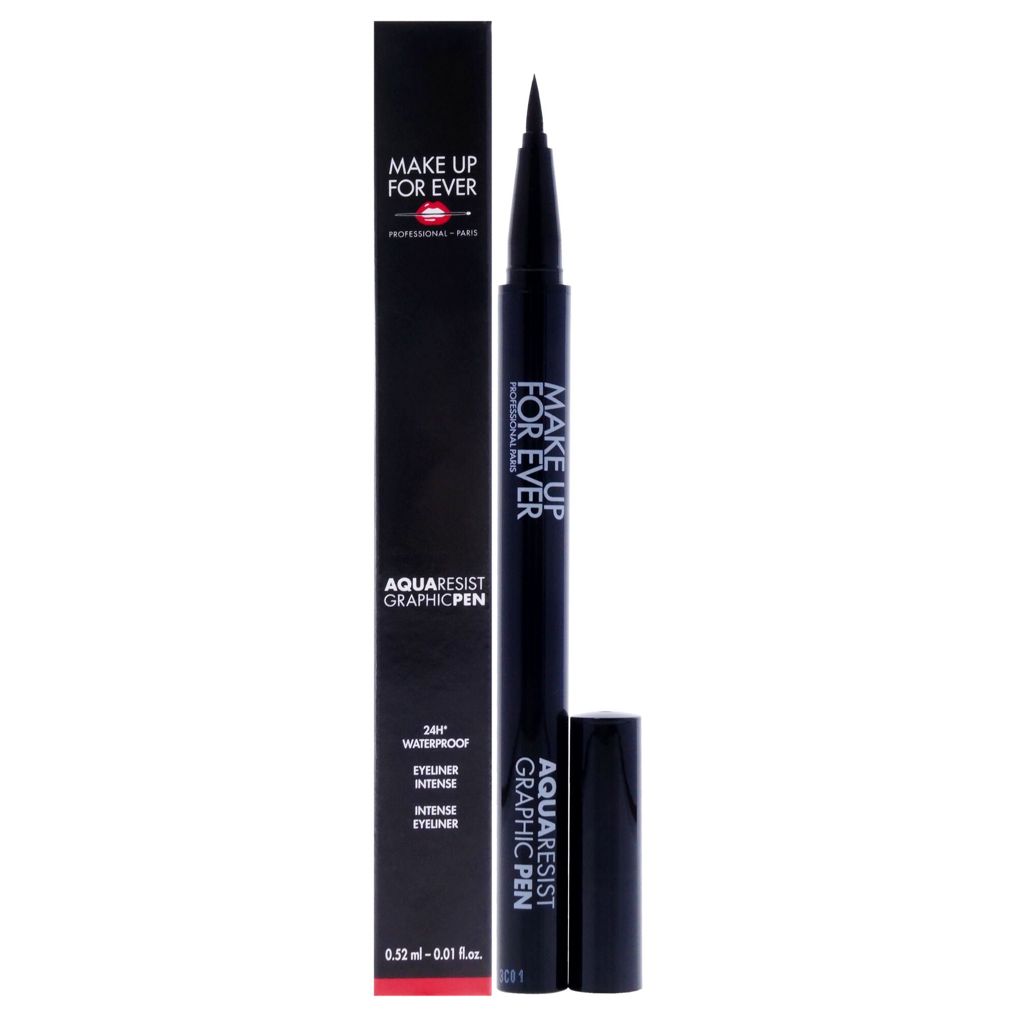 Aqua Resist Graphic Pen 24H Waterproof - 1 Black by Make Up For Ever for Women - 0.01 oz Eyeliner, See Description, hi-res image number 0