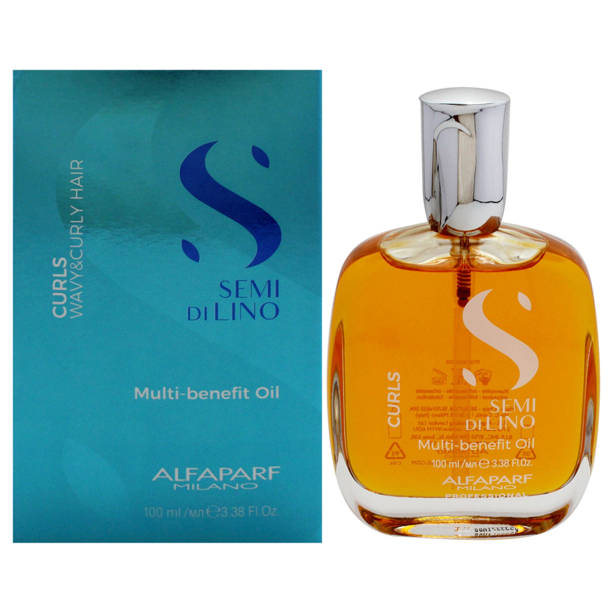 Semi Di Lino Curls Multi-Benefit Oil by Alfaparf Milano for Unisex - 3.38 oz Oil, See Description, hi-res image number 0