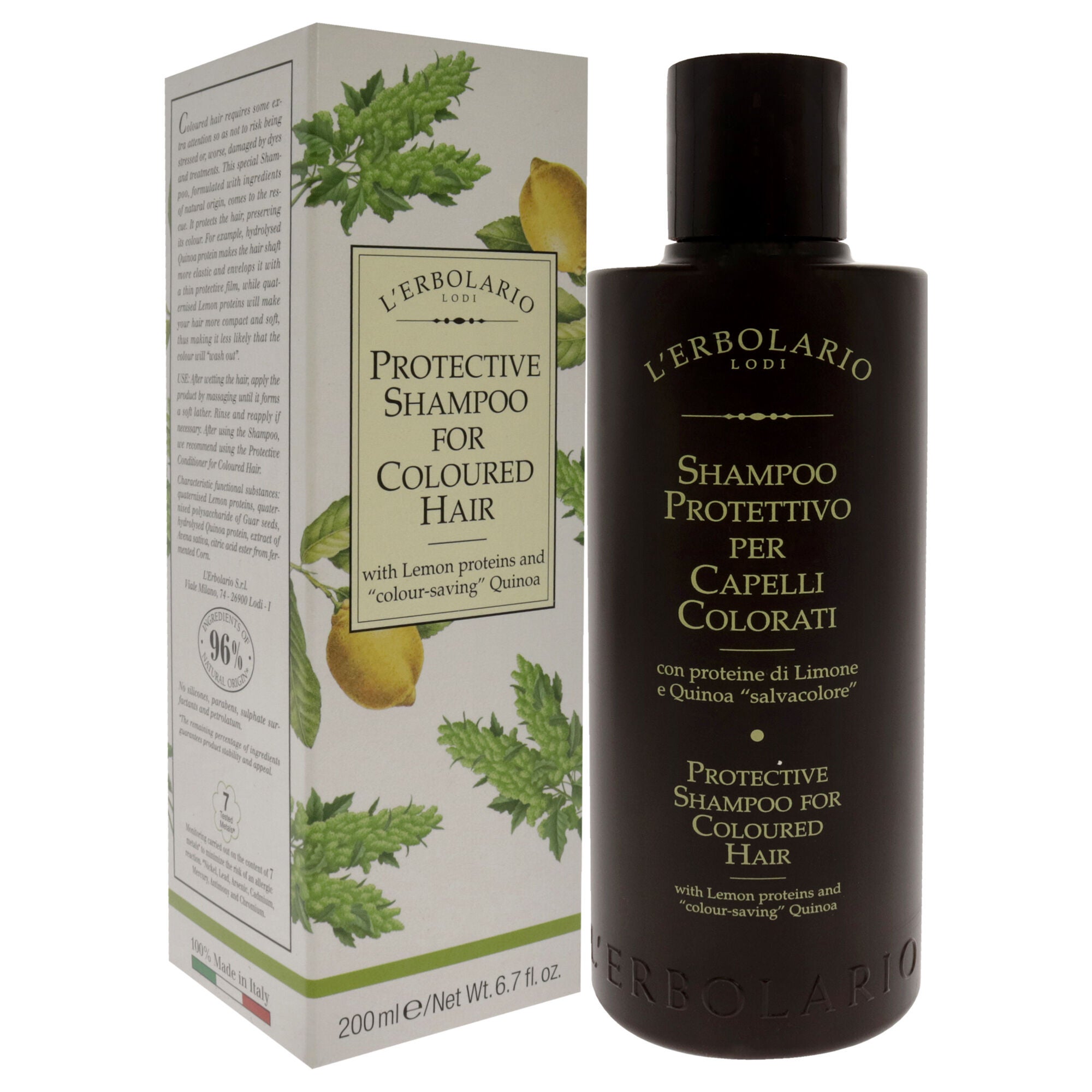 Protective Shampoo for Coloured Hair by LErbolario for Unisex - 6.7 oz Shampoo, See Description, alternate image number 2