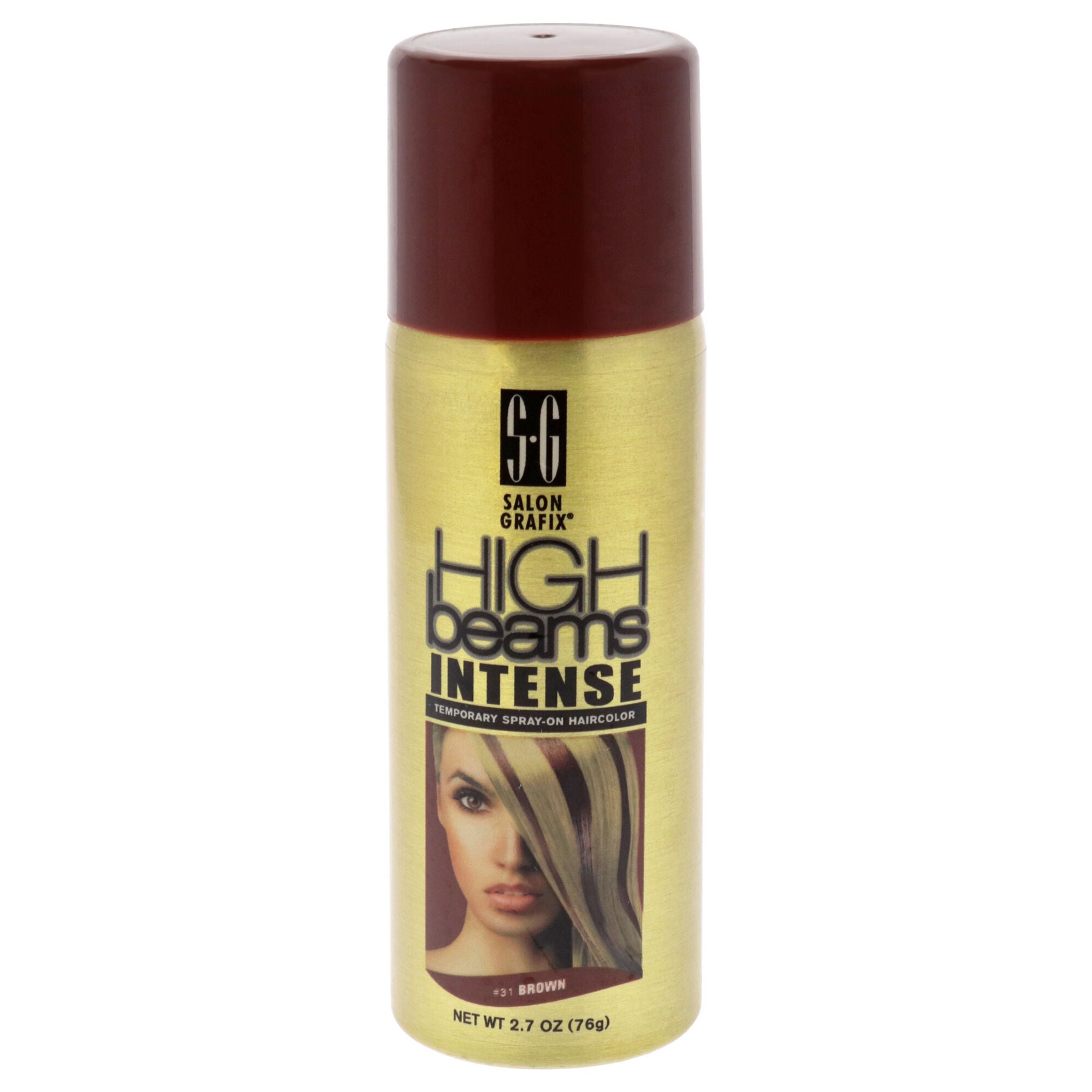 High Beams Intense Temporary Spray - 31 Brown by Salon Grafix for Unisex - 2.7 oz Hair Color, See Description, hi-res image number 0