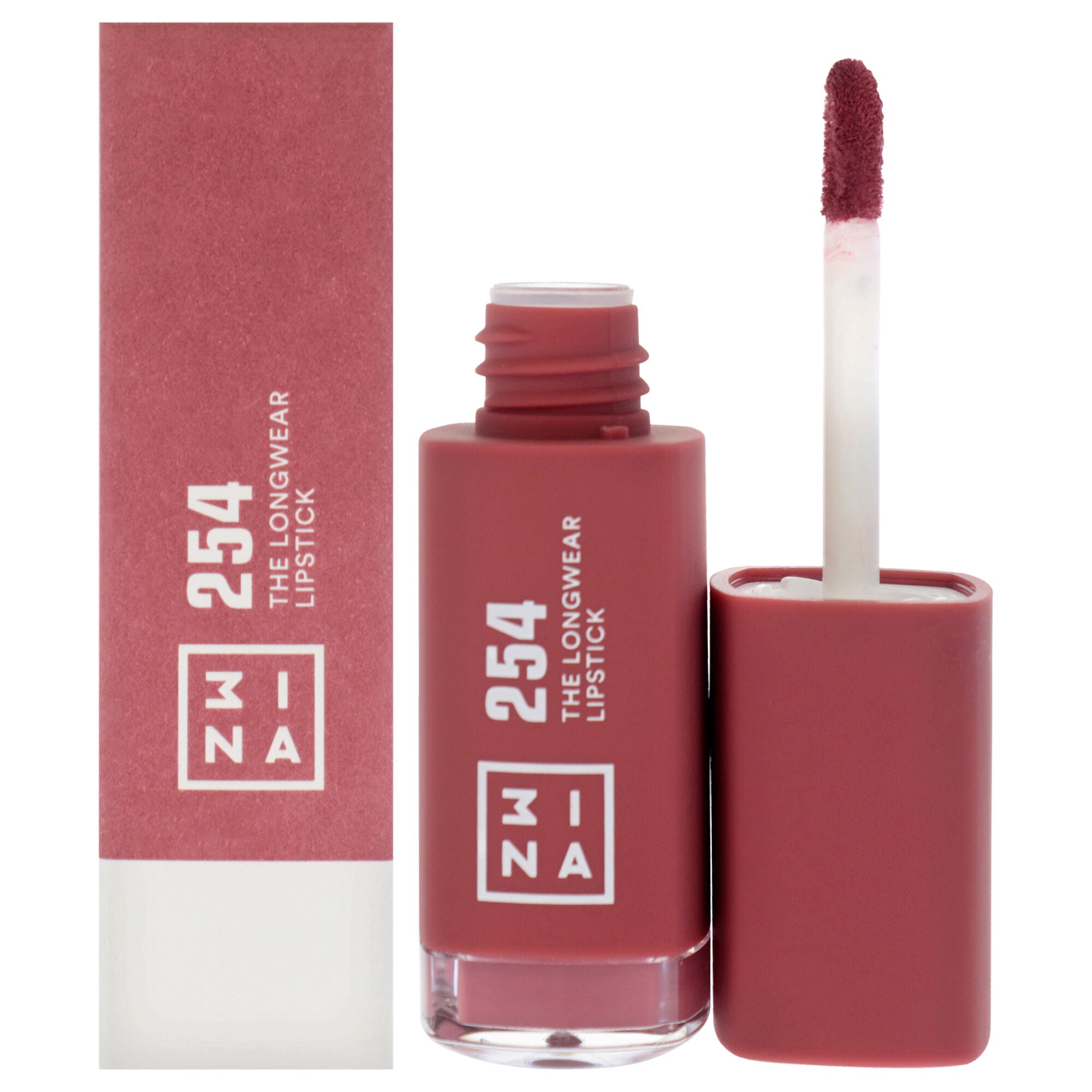 The Longwear Lipstick - 254 Dark Pink Nude by 3INA for Women - 0.20 oz Lipstick, See Description, hi-res image number 0