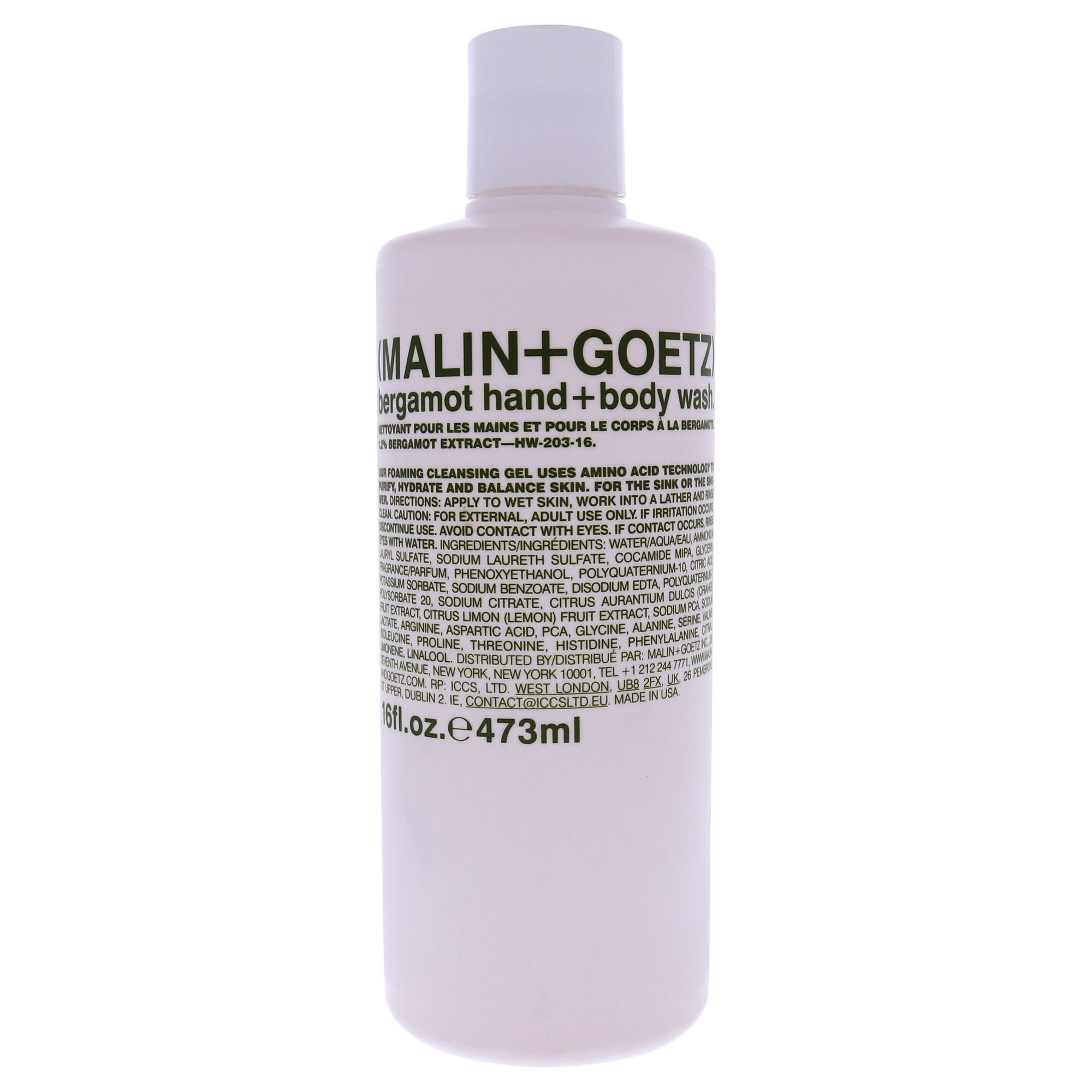 Bergamot Hand and Body Wash by Malin + Goetz for Unisex - 16 oz Hand and Body Wash, See Description, hi-res image number 0