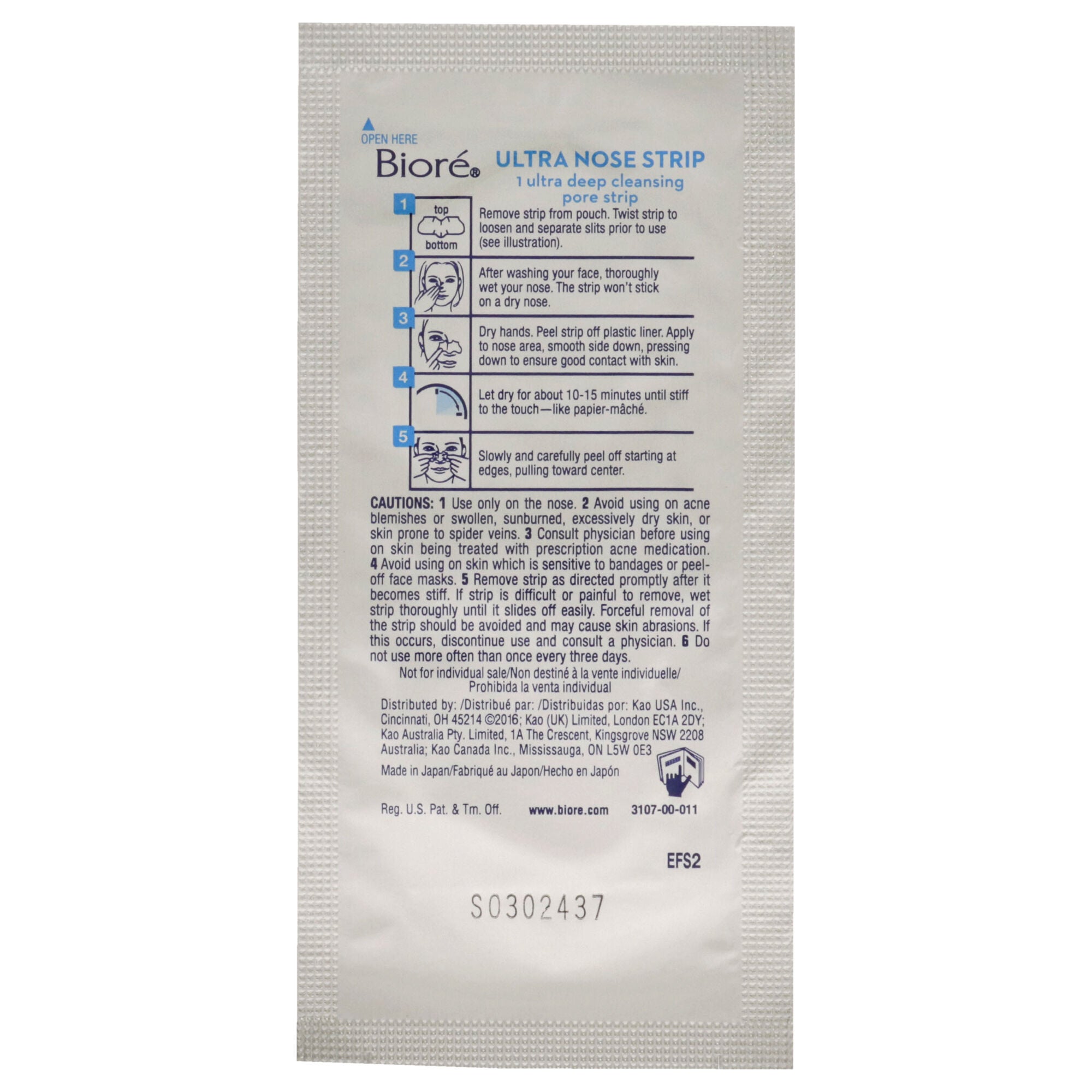 Ultra Deep Cleansing Pore Strips by Biore for Unisex - 6 Pc Pore Strips, See Description, alternate image number 4