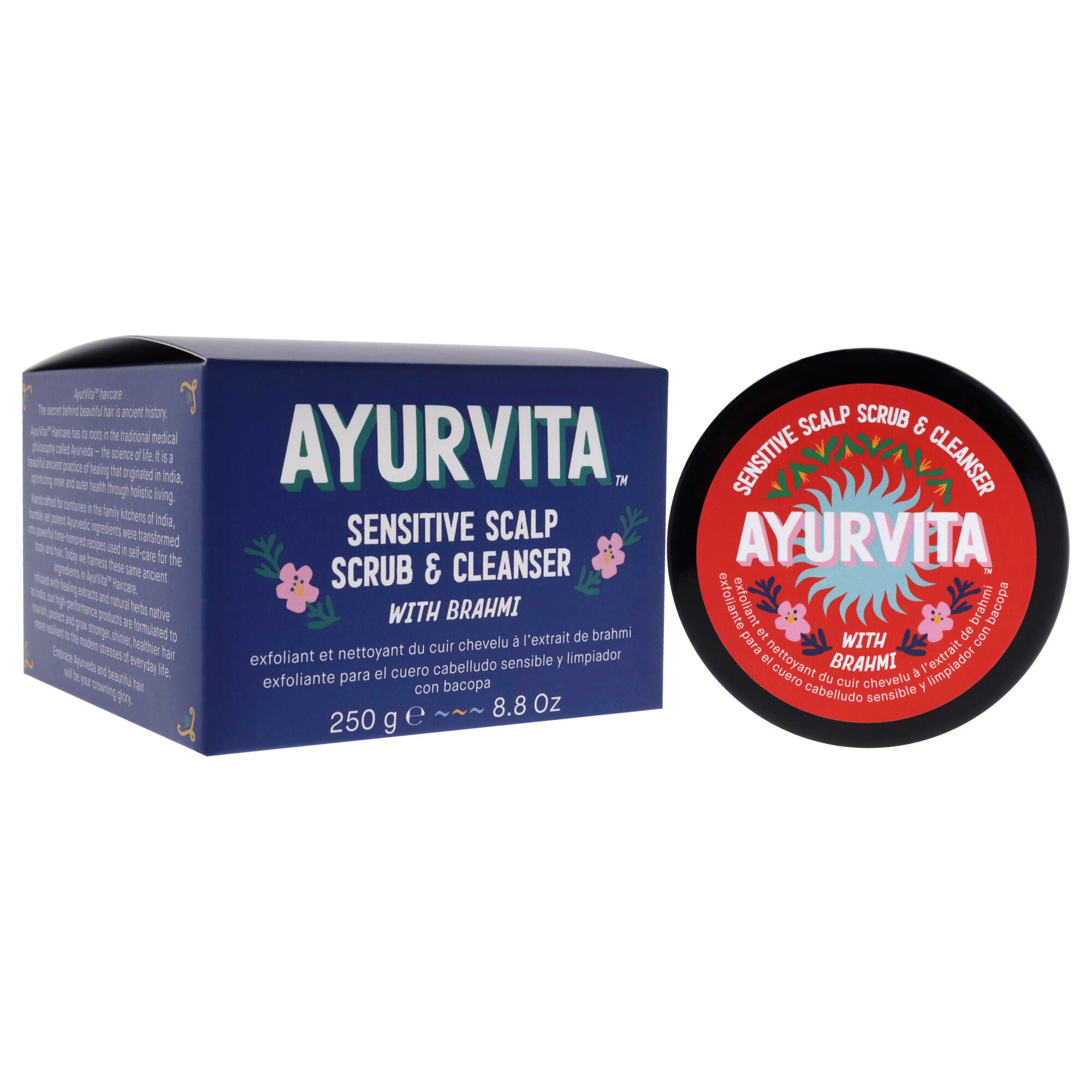Brahmi Sensitive Scalp Scrub and Cleanser by AyurVita for Unisex - 8.8 oz Cleanser, See Description, alternate image number 1