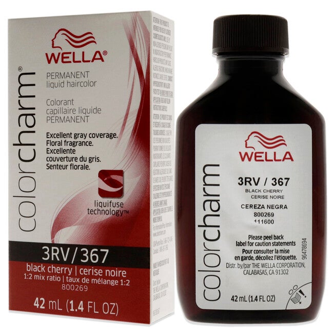 Color Charm Permanent Liquid Hair Color - 367 3RV Black Cherry by Wella for Unisex - 1.42 oz Hair Color, NA, alternate image number null