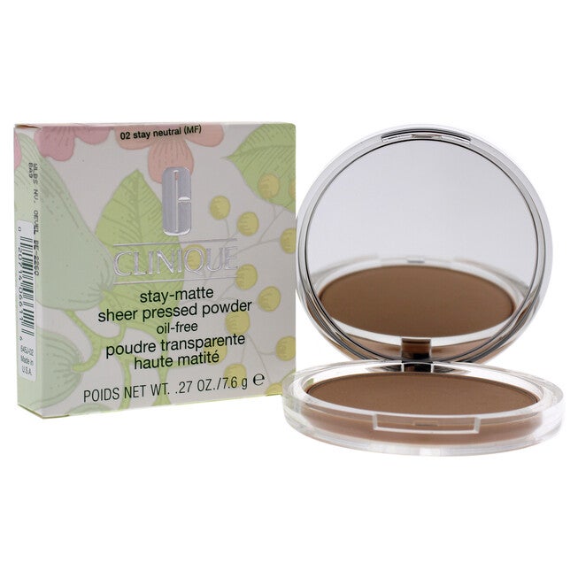 Stay-Matte Sheer Pressed Powder - 02 Stay Neutral (MF) - Dry Combination To Oi by Clinique for Women - 0.27 oz Powder, , alternate image number null