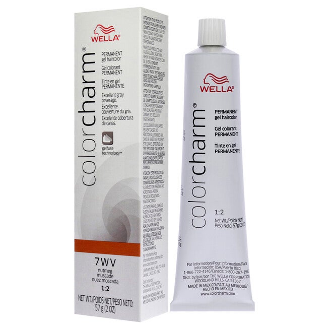 Color Charm Permanent Hair Color Gel - 7WV Nutmeg by Wella for Women - 2 oz Hair Color, NA, alternate image number null