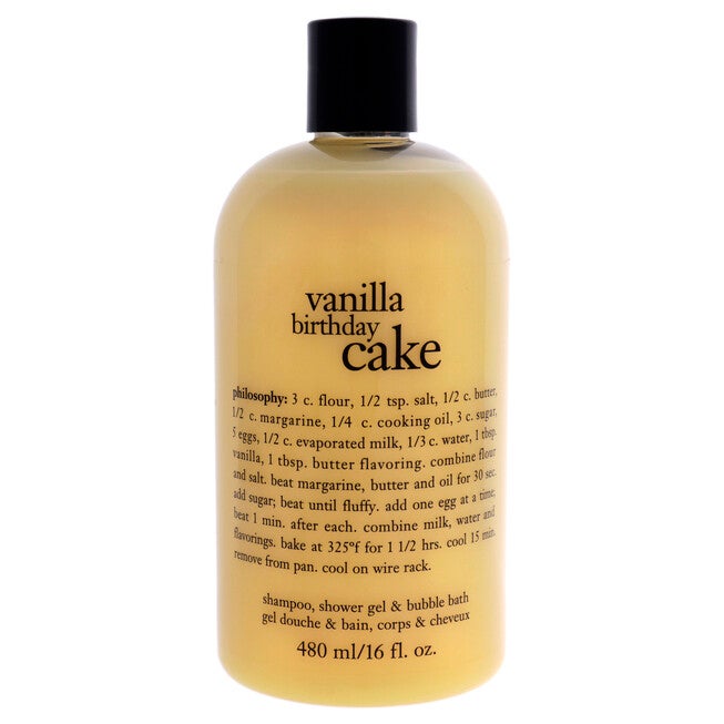 Vanilla Birthday Cake by Philosophy for Unisex - 16 oz Shampoo, Shower Gel and Bubble Bath, See Description, hi-res image number null