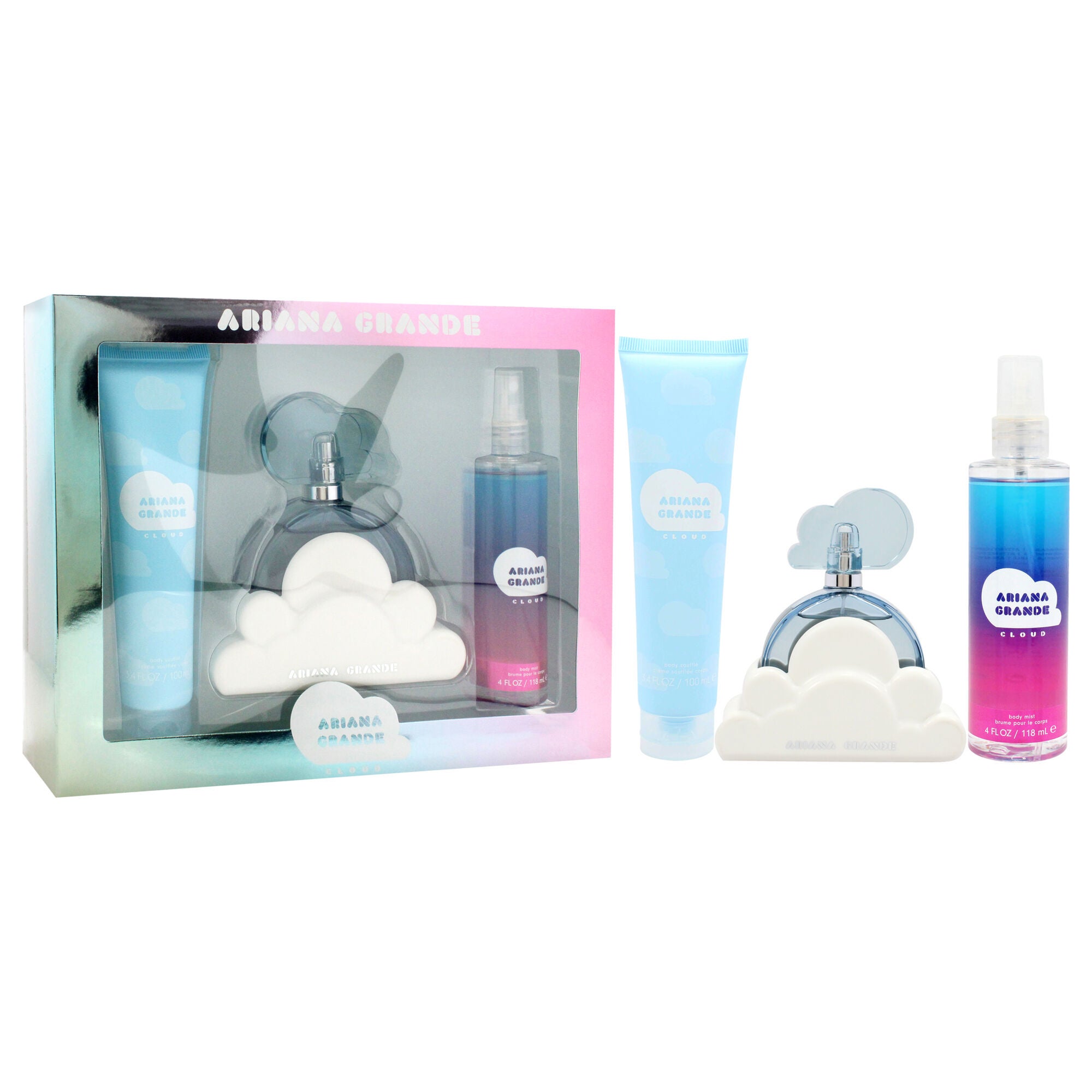 Cloud by Ariana Grande for Women - 3 Pc Gift Set 3.4oz EDP Spray, 3.4oz Body Souffle, 4oz Body Mist, See Description, alternate image number 1