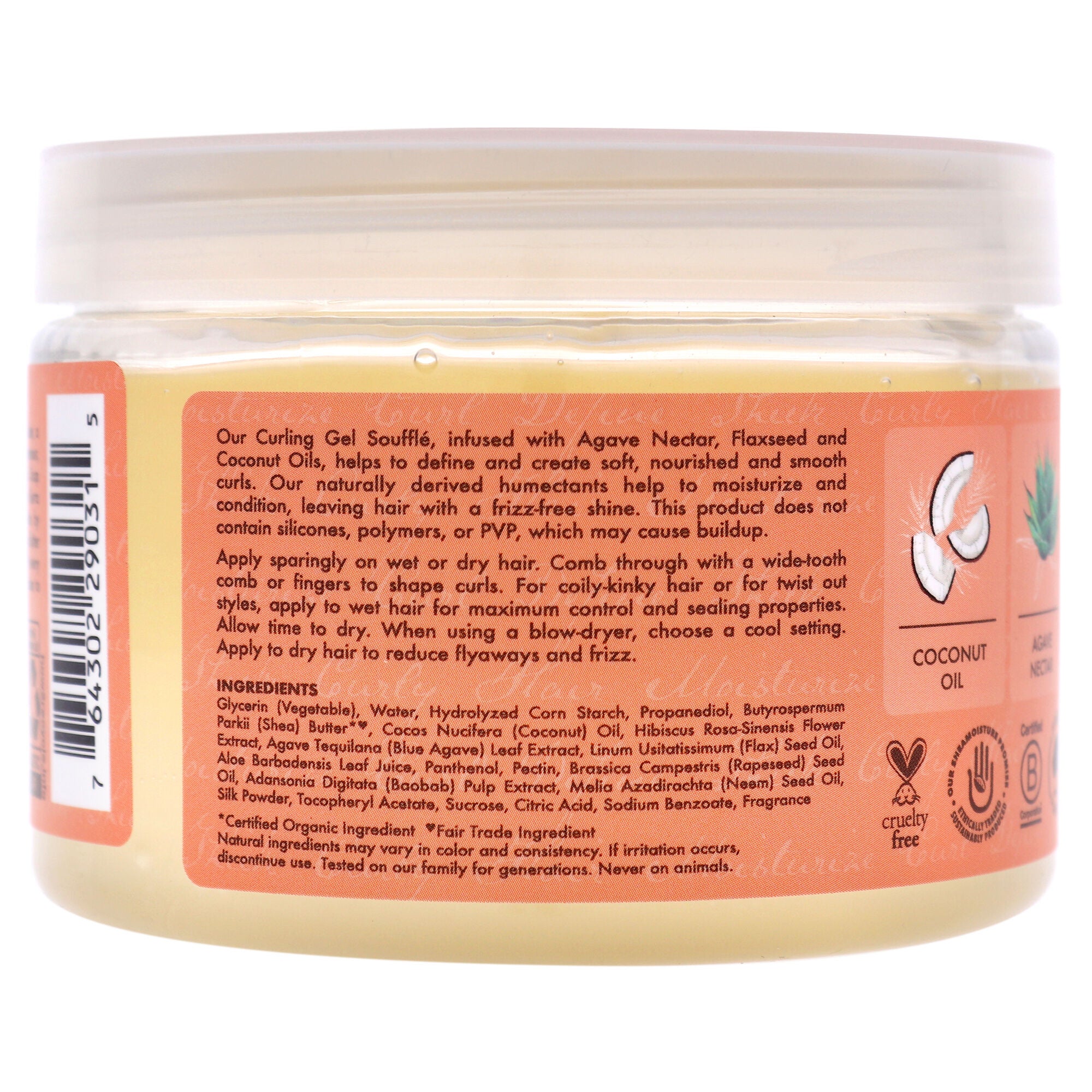 Coconut Hibiscus Curling Gel Souffle by Shea Moisture for Unisex - 12 oz Gel, See Description, alternate image number 1