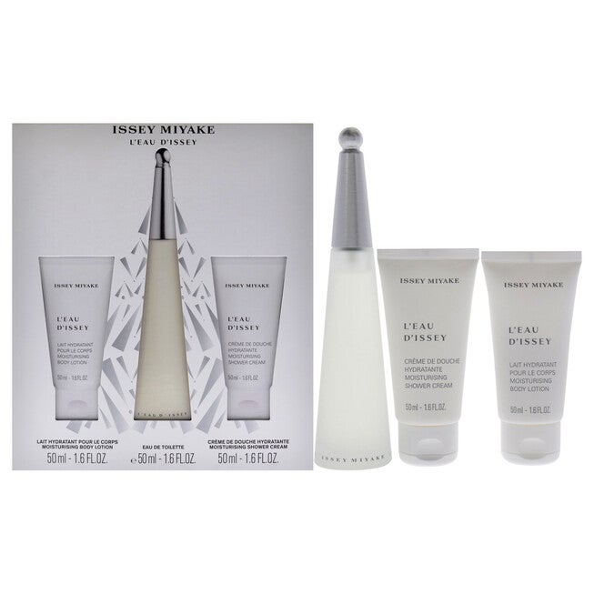Leau Dissey by Issey Miyake for Women - 3 Pc Gift Set 1.6oz EDT Spray, 1.6oz Shower Cream, 1.6oz Body, NA, hi-res image number null