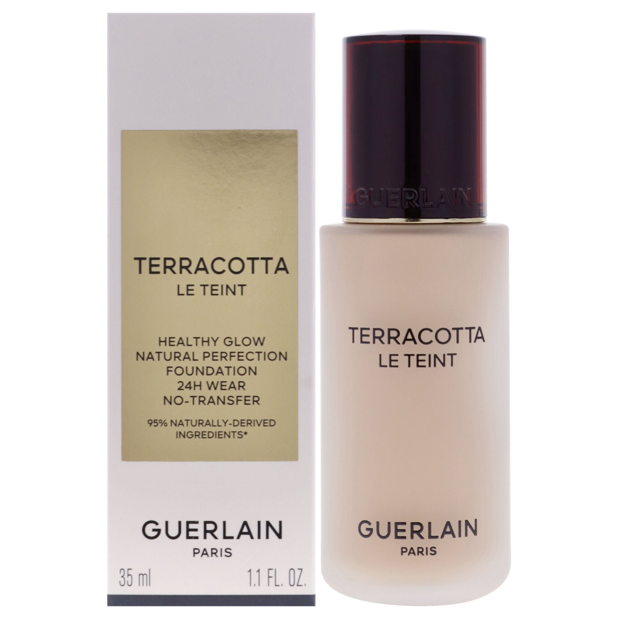 Terracotta Le Teint 24H Wear No-Transfer Foundation - 2W Warm by Guerlain for Women - 1.1 oz Foundation, See Description, hi-res image number 0