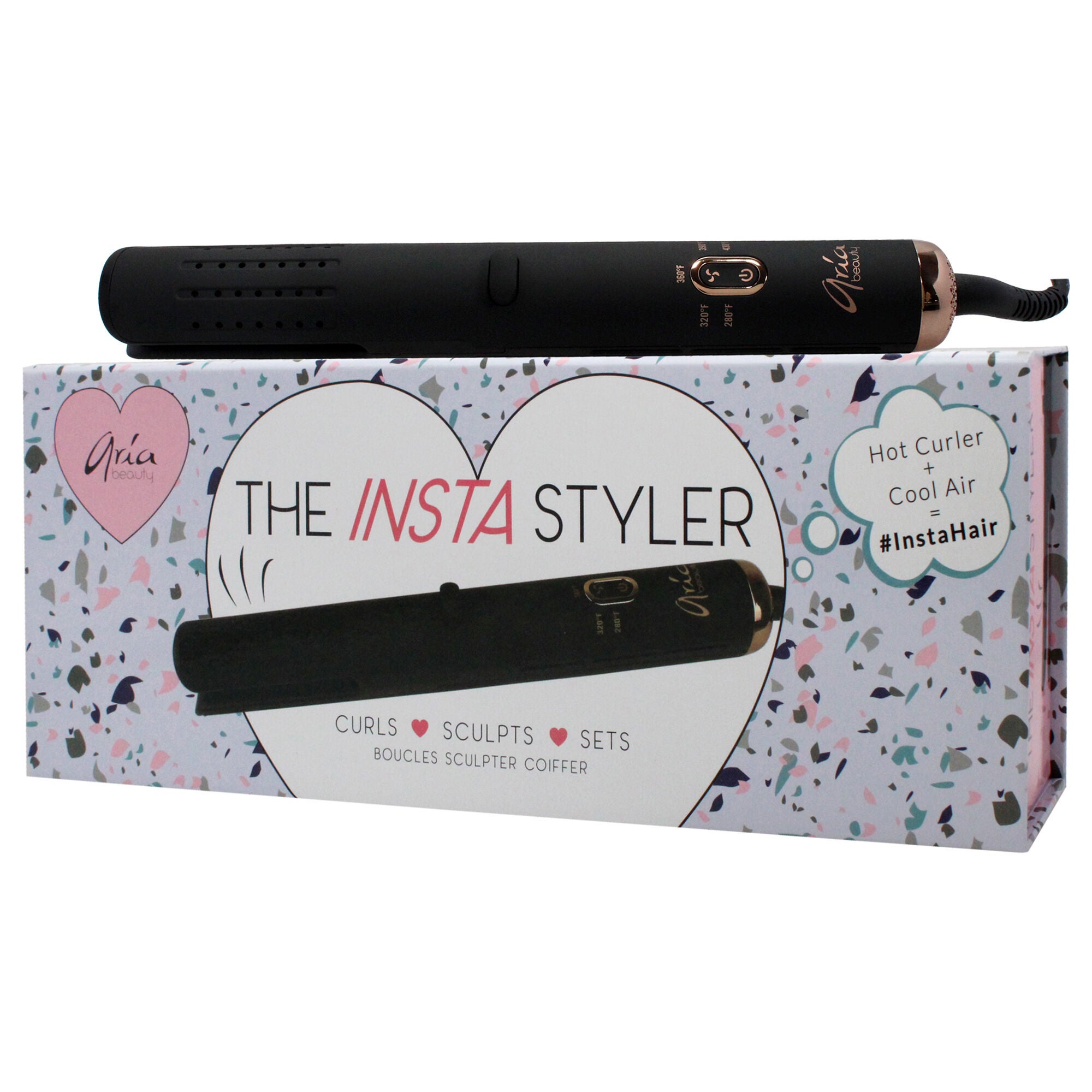 Insta Styler Ceramic Hair Curler - Black by Aria Beauty for Women - 1 Pc Curling Iron, See Description, alternate image number 2