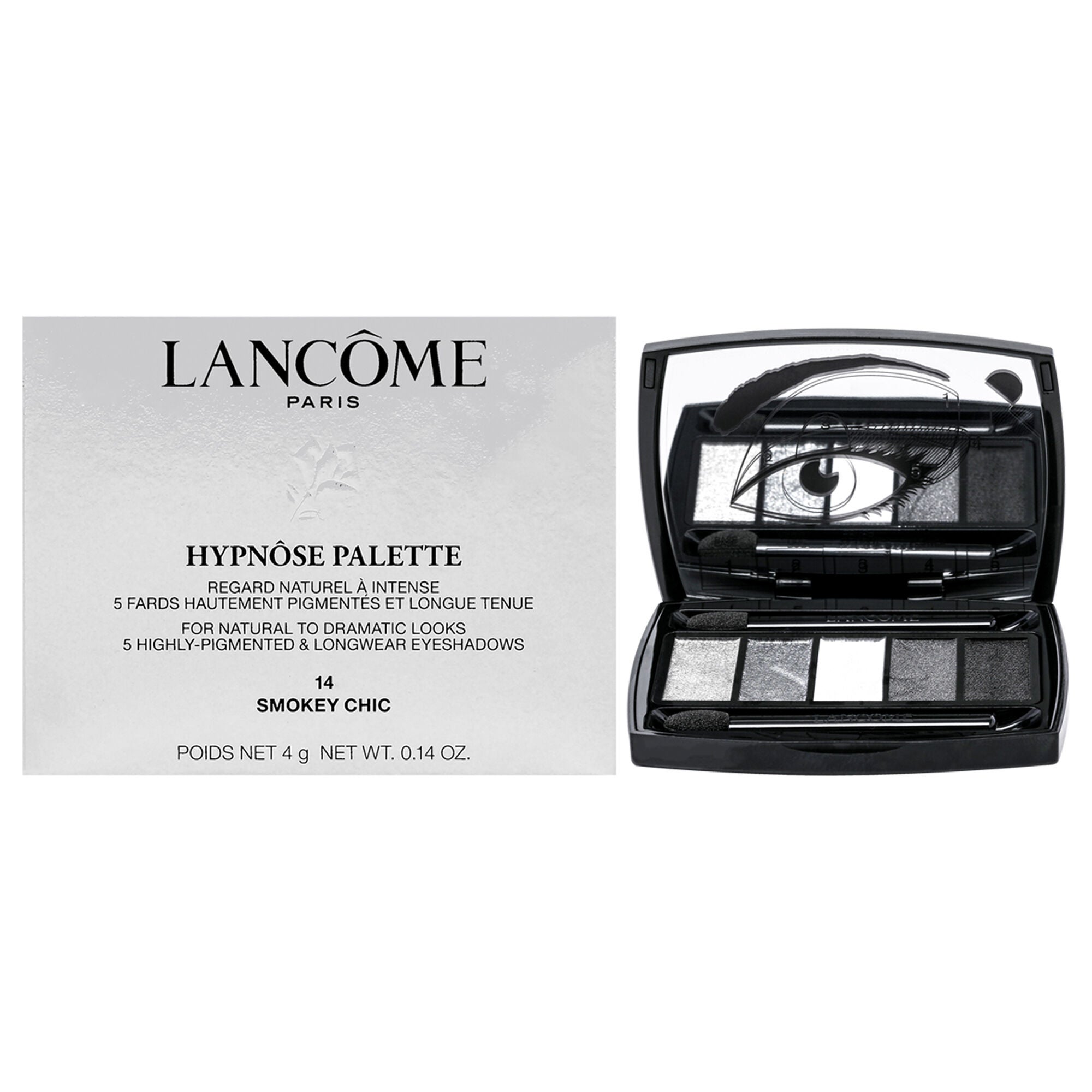 Hypnose 5-Color Eyeshadow Palette - 14 Smokey Chic by Lancome for Women - 0.14 oz Eyeshadow, See Description, hi-res image number 0