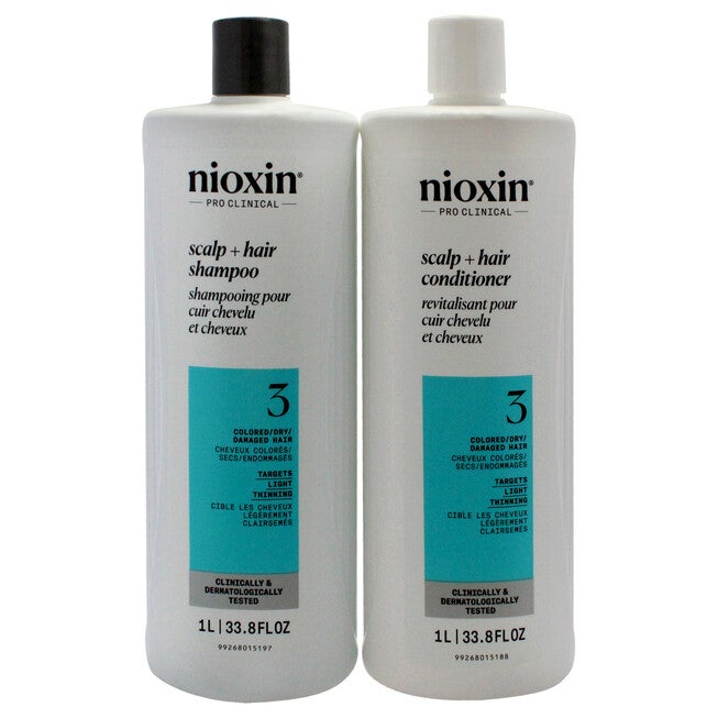 System 3 Duo by Nioxin for Unisex - 2 x 33.8 oz Shampoo, Conditioner, See Description, alternate image number null